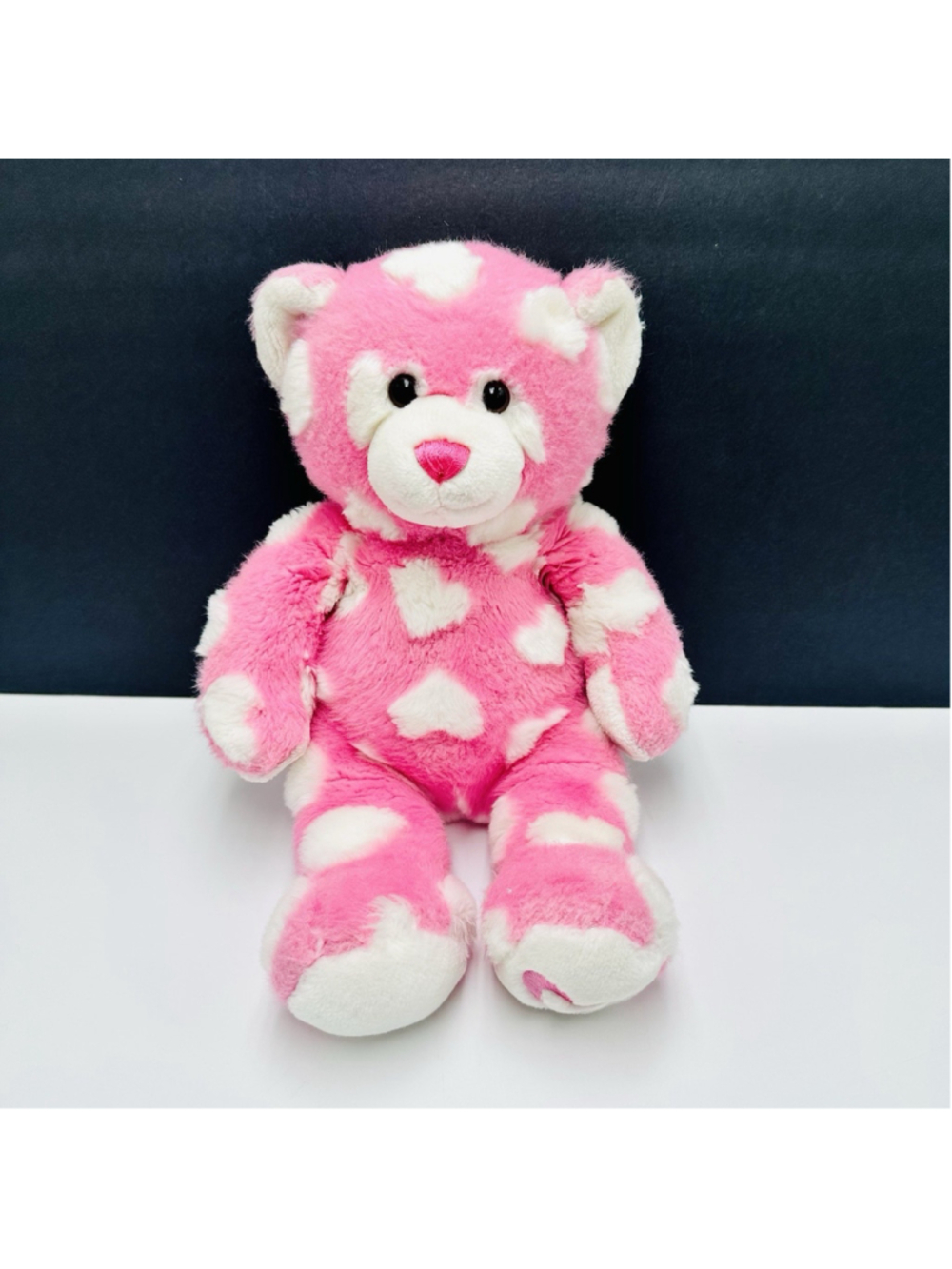 Vtg Build-A-Bear PINK KISSES Teddy Magnetic Hands Blowing Kisses Heart Plush 16" - Picture 8 of 11